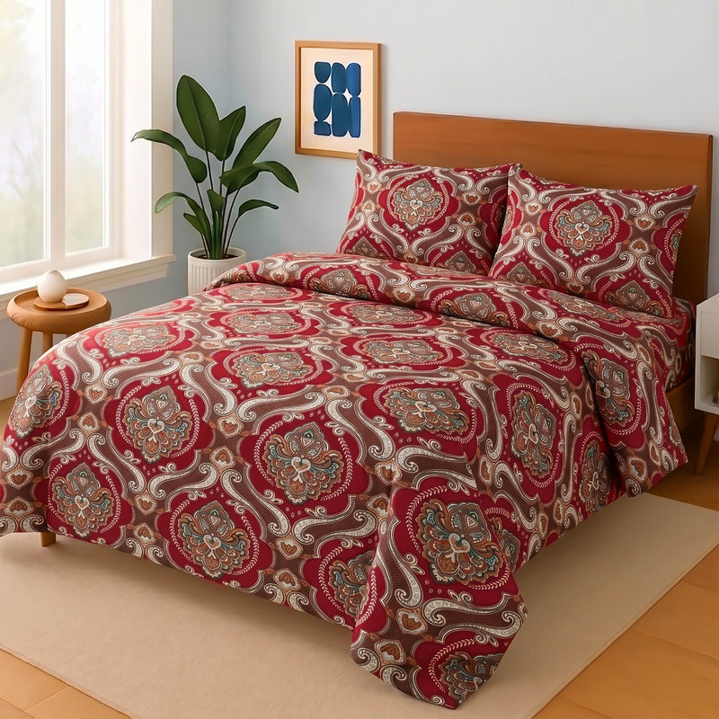 Cotton King Size Double Bed Sheet [D-7550]