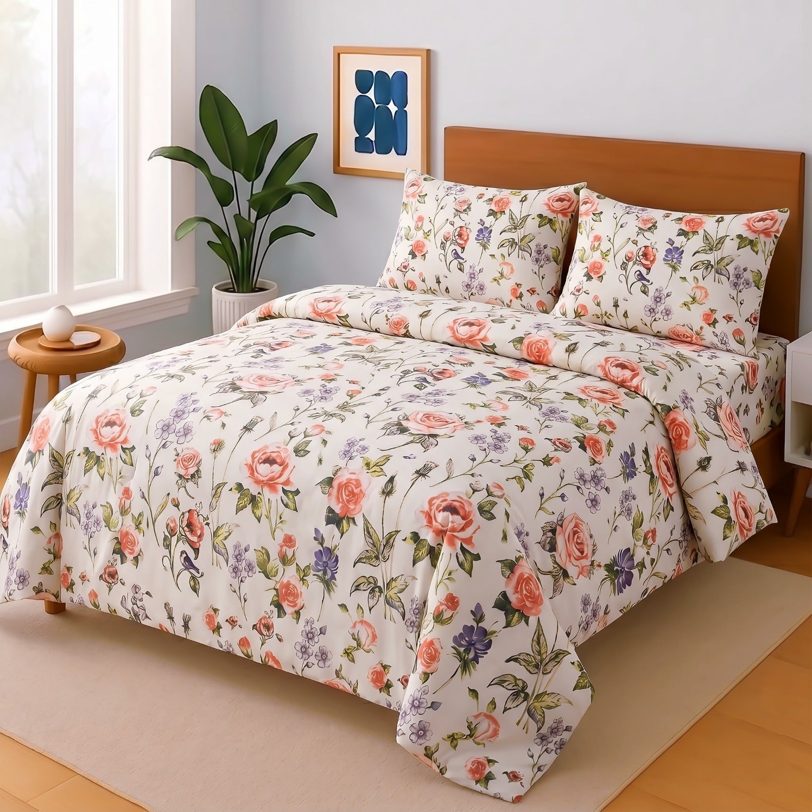 Cotton King Size Double Bed Sheet [D-7552]