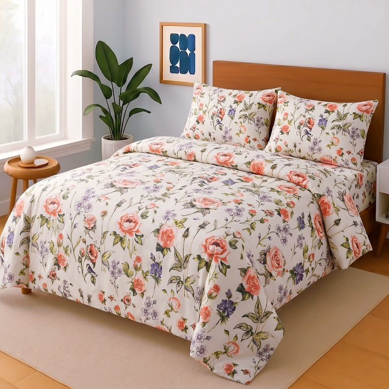 Cotton King Size Double Bed Sheet [D-7552]