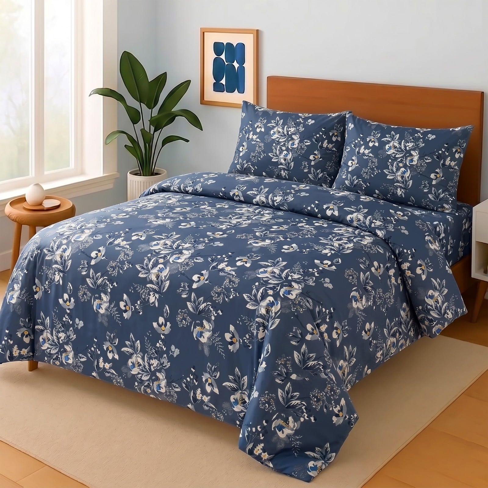 Cotton King Size Double Bed Sheet [D-7557]
