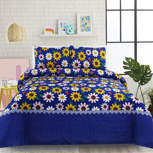 Cotton King Size Double Bed Sheet [D-7594]