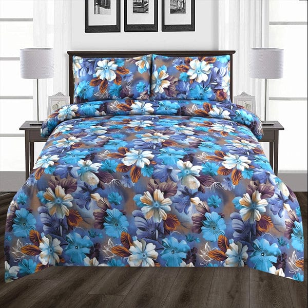 Cotton King Size Double Bed Sheet [D-7626]