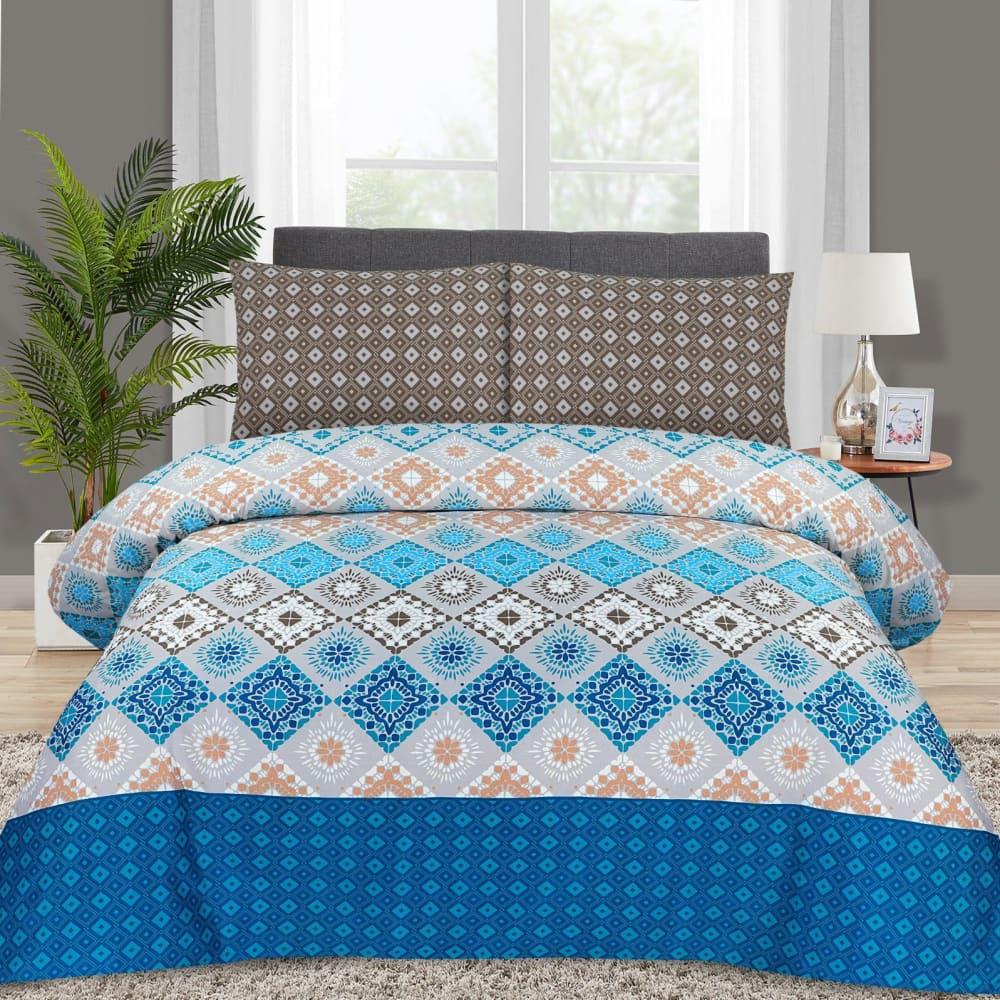 Cotton King Size Double Bed Sheet [D-7583]