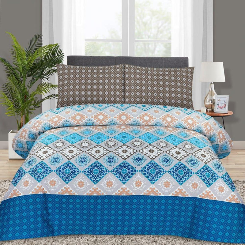 Cotton King Size Double Bed Sheet [D-7583]