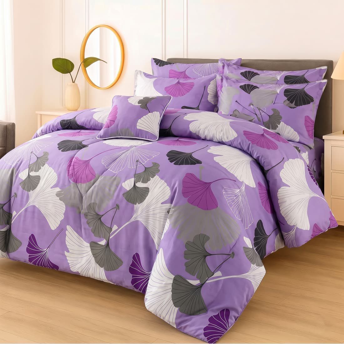 7Pcs Comforter Set King Size Design KCC 618