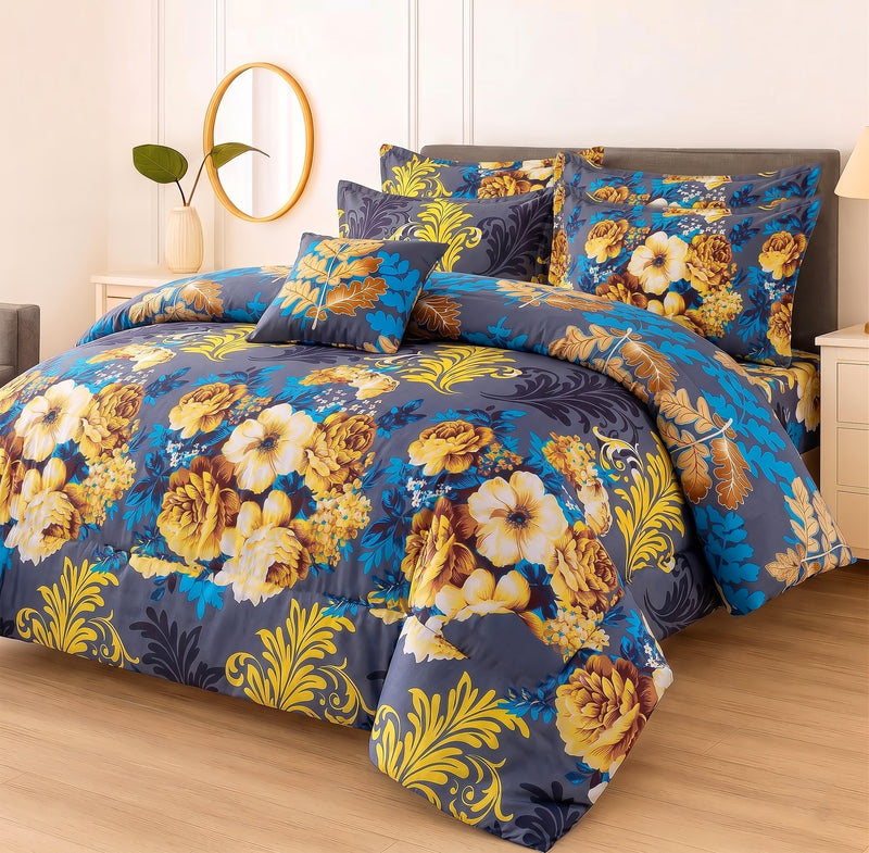7Pcs Comforter Set King Size Design KCC 620