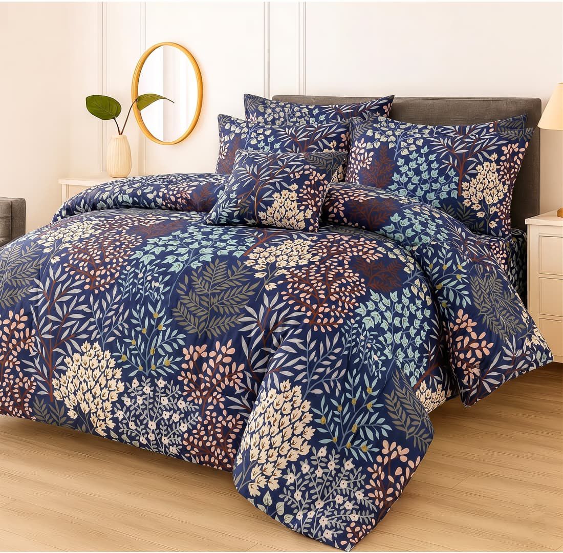 7Pcs Comforter Set King Size Design KCC 613