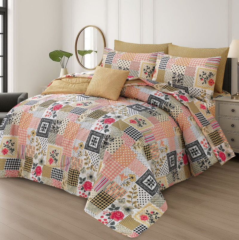 7Pcs Comforter Set King Size Design KCC 606