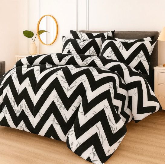 7Pcs Comforter Set King Size Design KCC 607