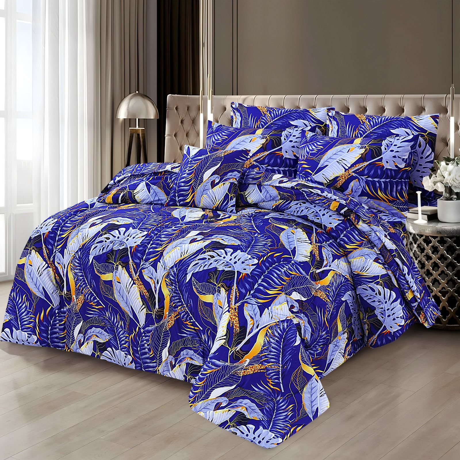 7Pcs Comforter Set King Size Design KCC 622