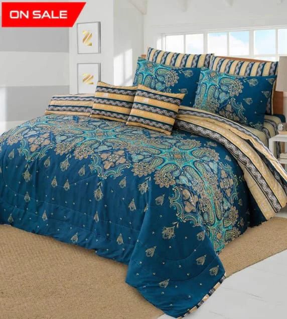 7Pcs Comforter Set King Size Design KCC 619