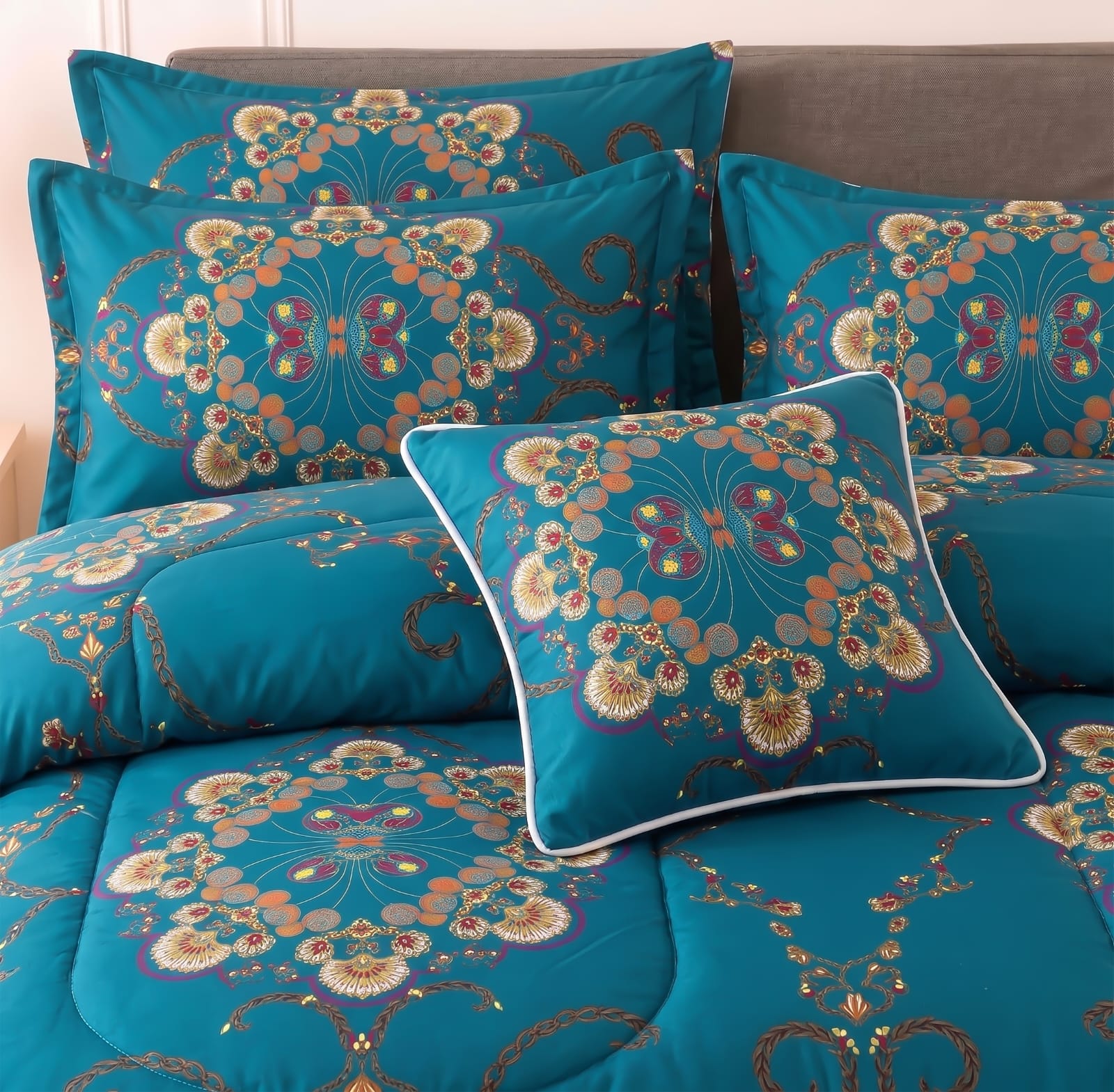 7Pcs Comforter Set King Size Design KCC 646