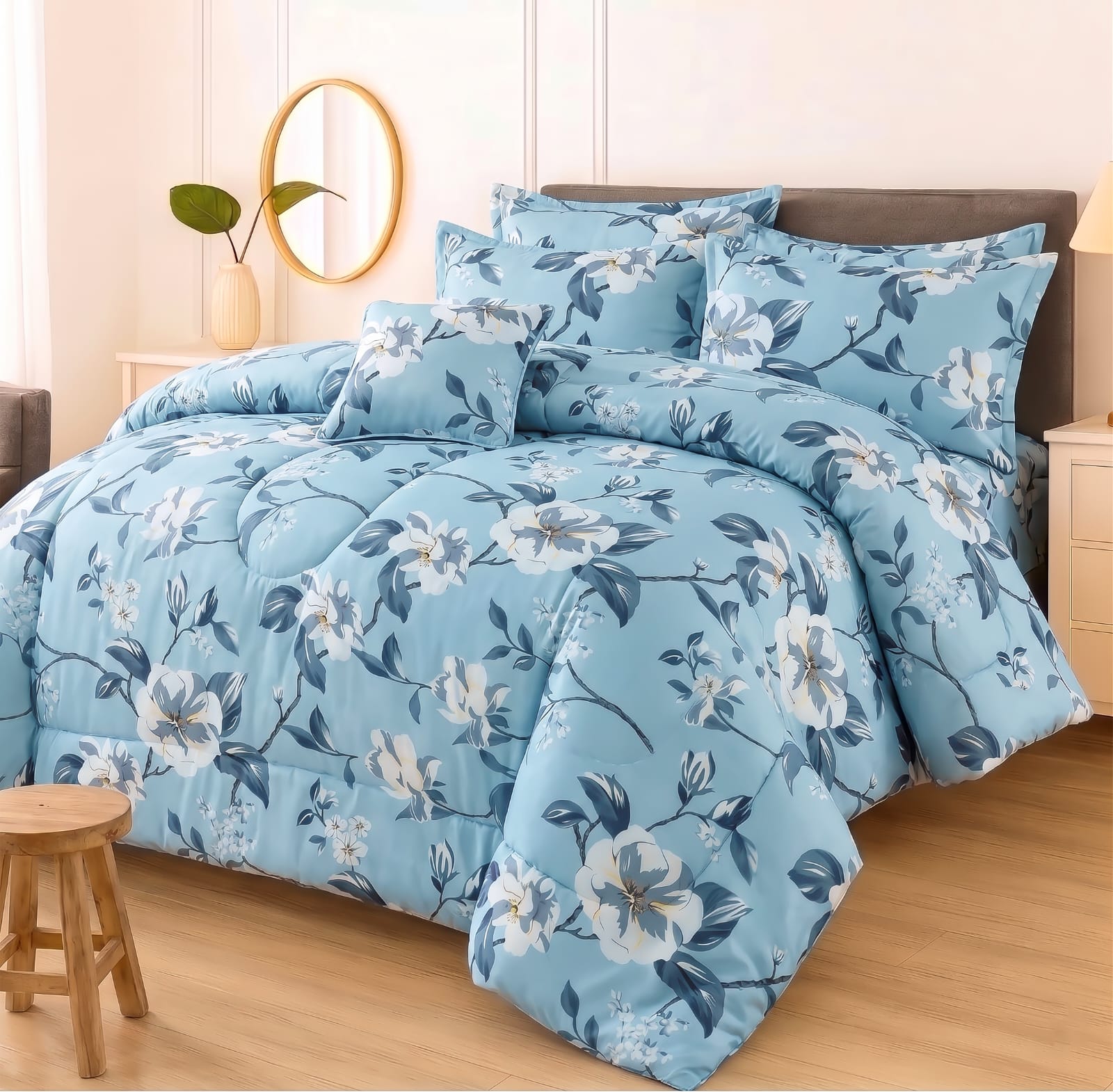 7Pcs Comforter Set King Size Design KCC 644