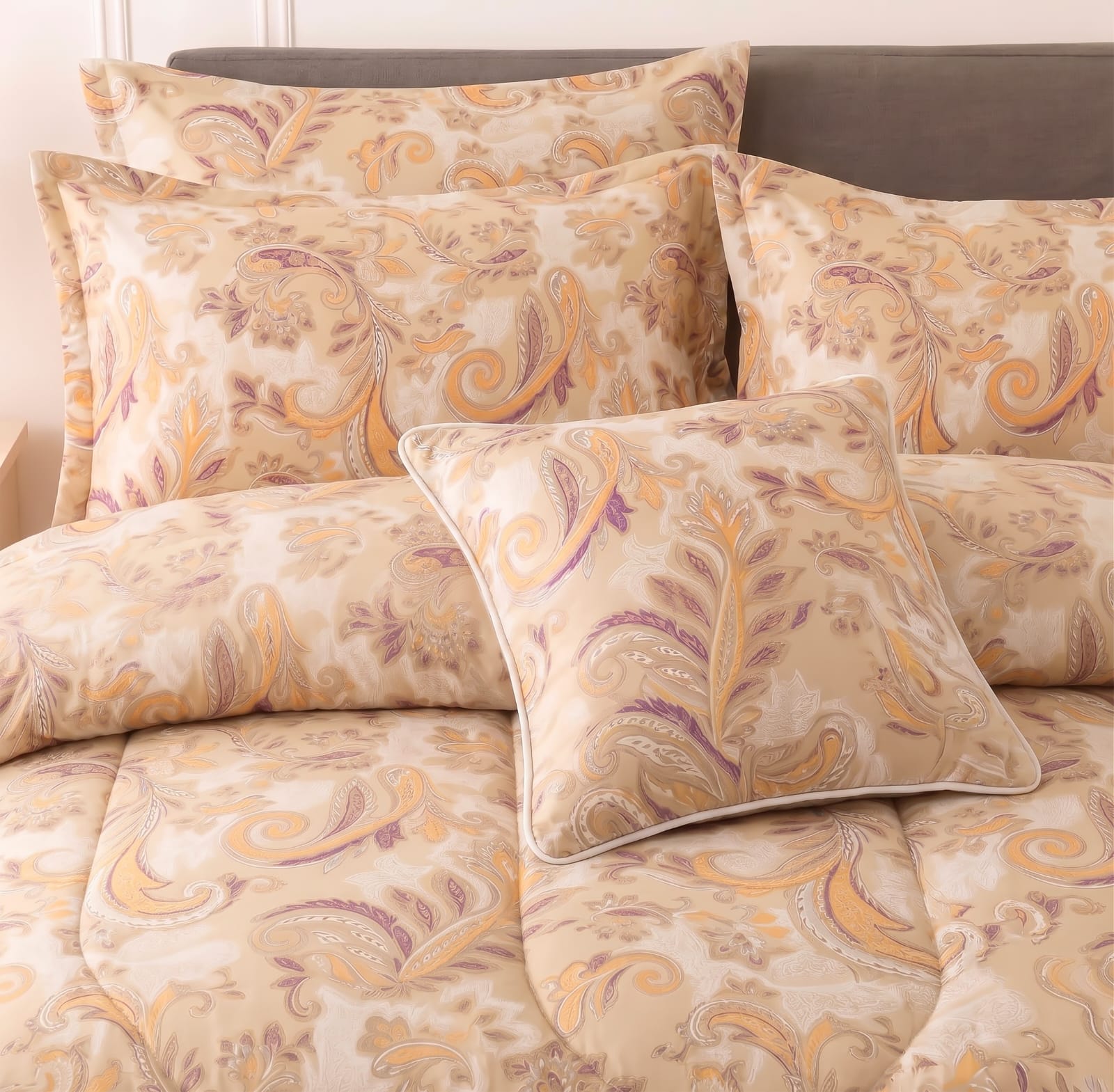7Pcs Comforter Set King Size Design KCC 642