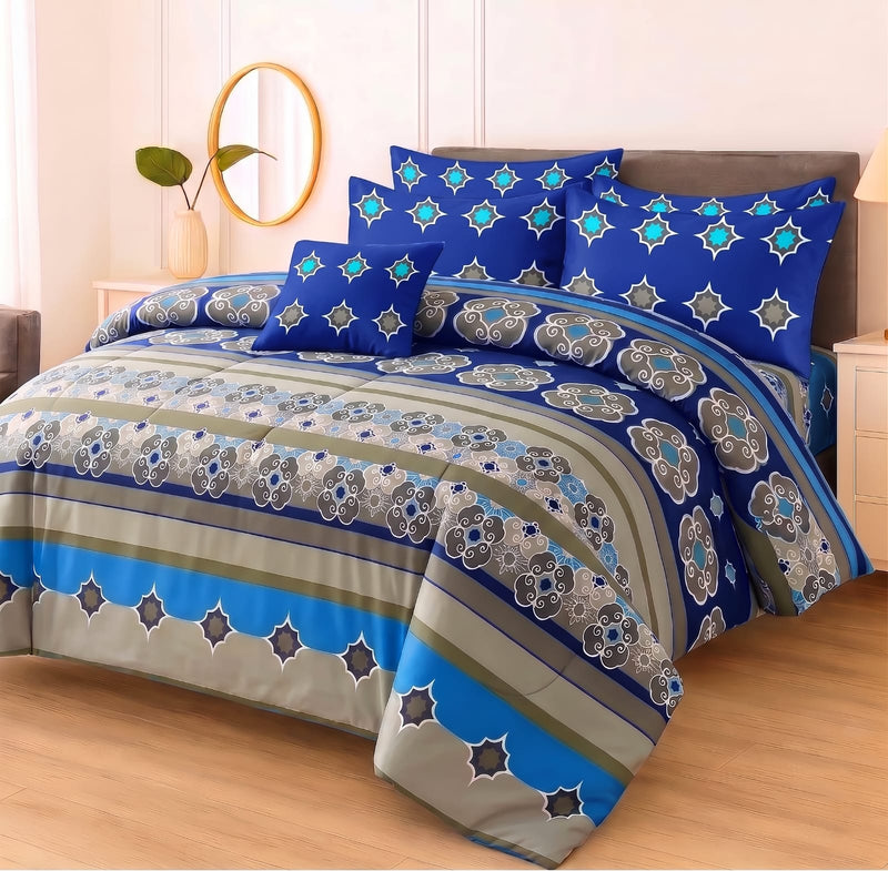 7Pcs Comforter Set King Size Design KCC 643