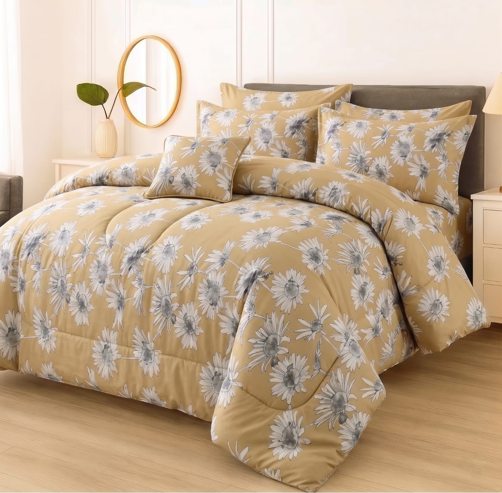7Pcs Comforter Set King Size Design KCC 641
