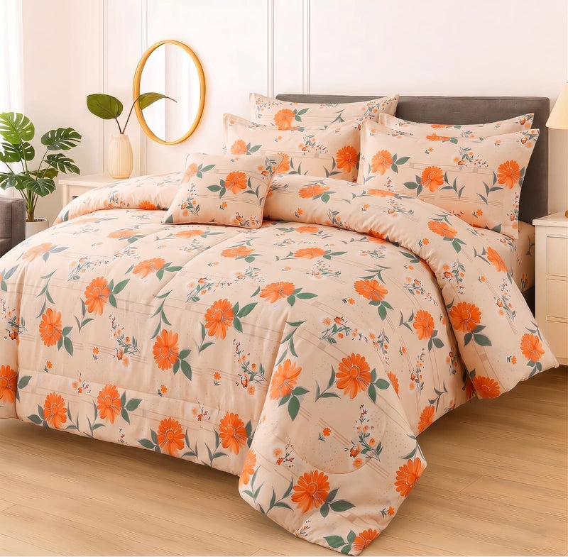 7Pcs Comforter Set King Size Design KCC 638