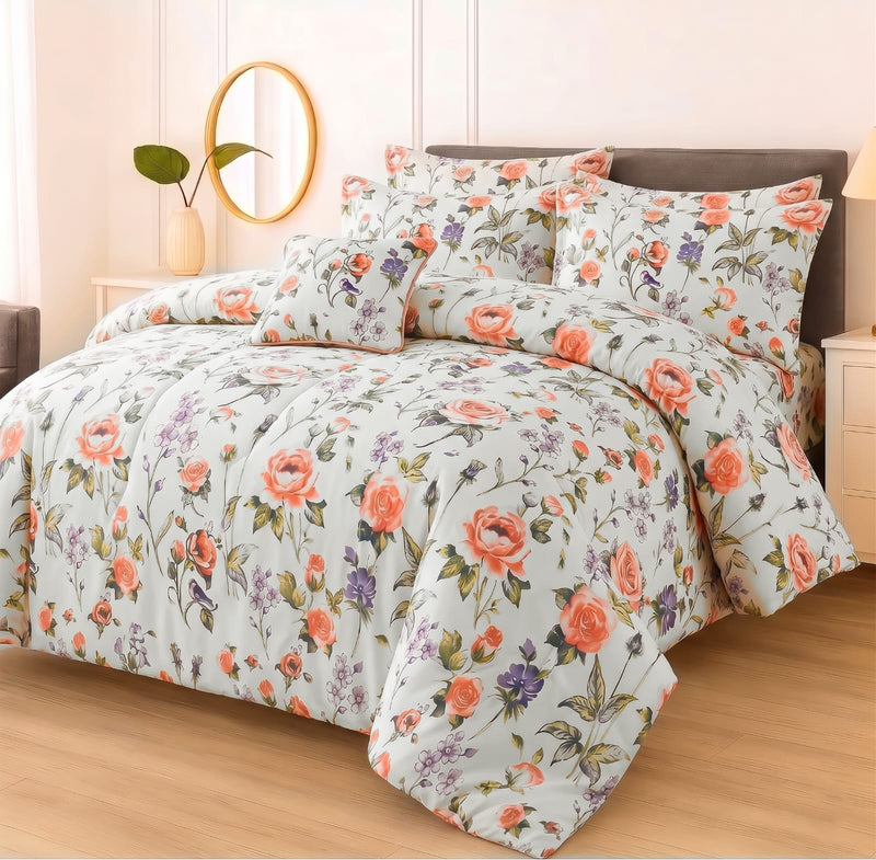 7Pcs Comforter Set King Size Design KCC 636