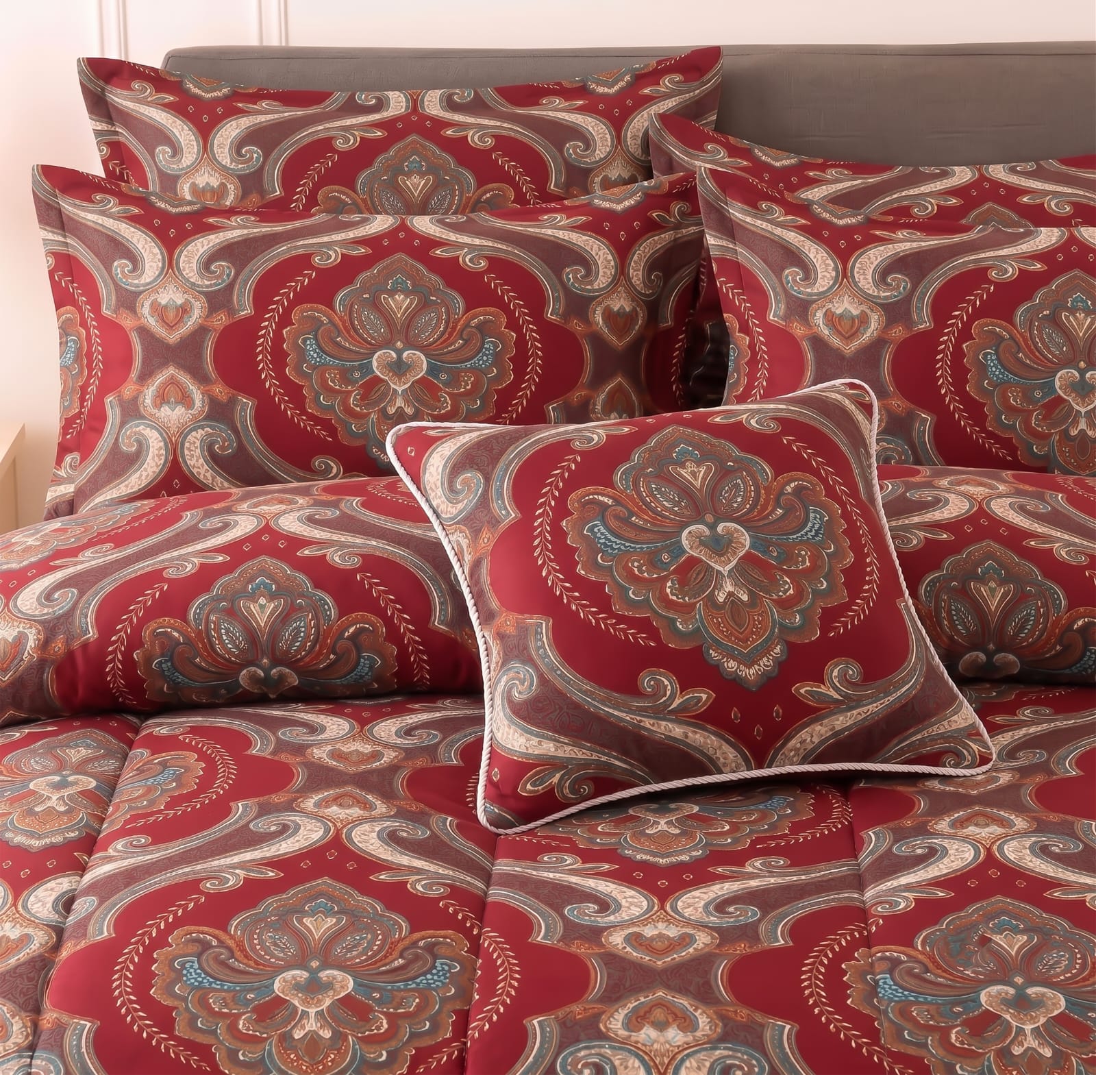 7Pcs Comforter Set King Size Design KCC 645