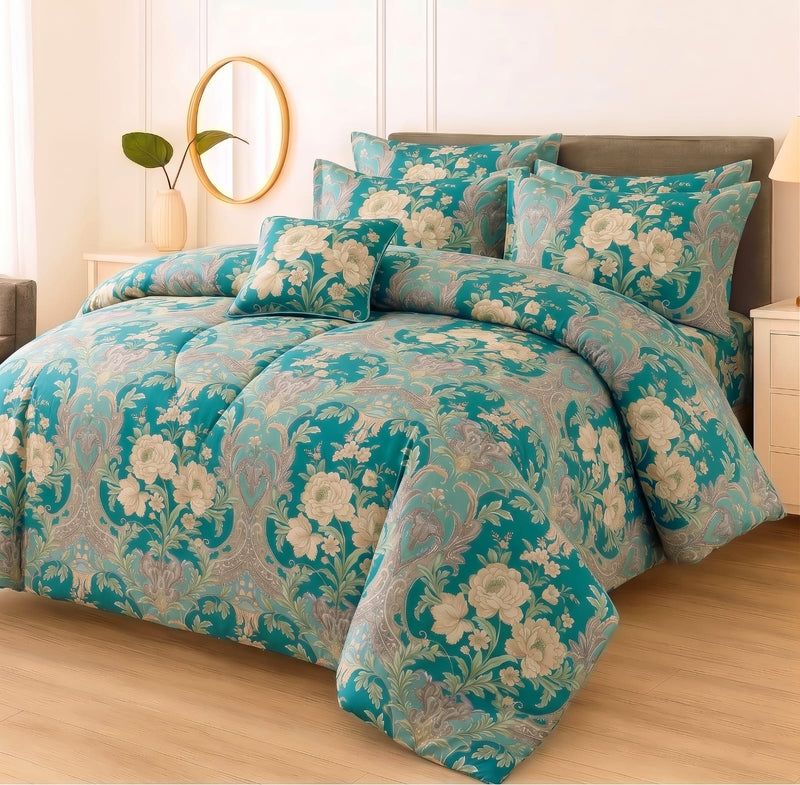 7Pcs Comforter Set King Size Design KCC 633
