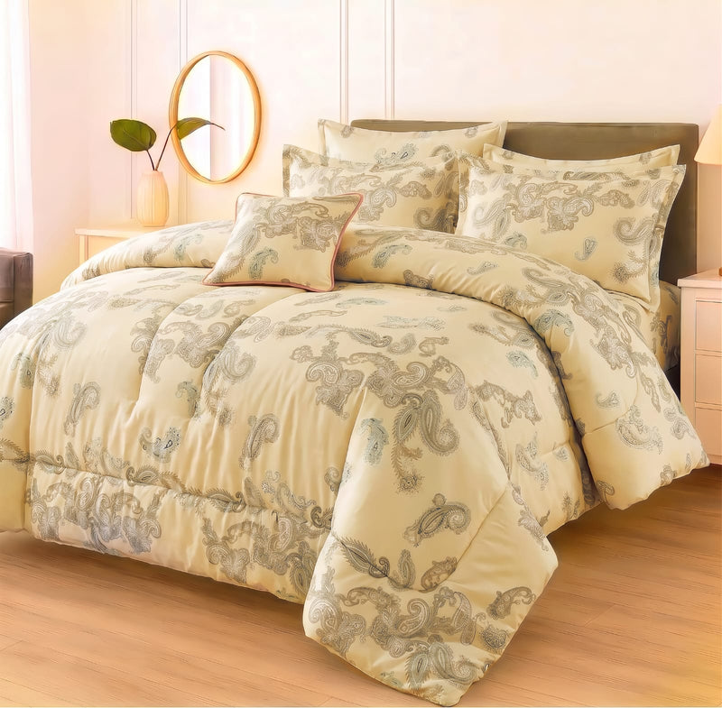 7Pcs Comforter Set King Size Design KCC 630