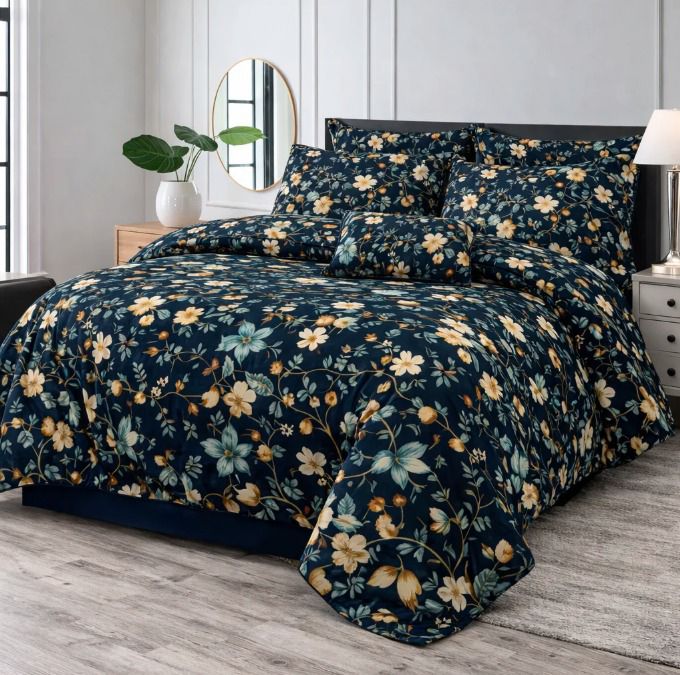 7Pcs Comforter Set King Size Design KCC 663