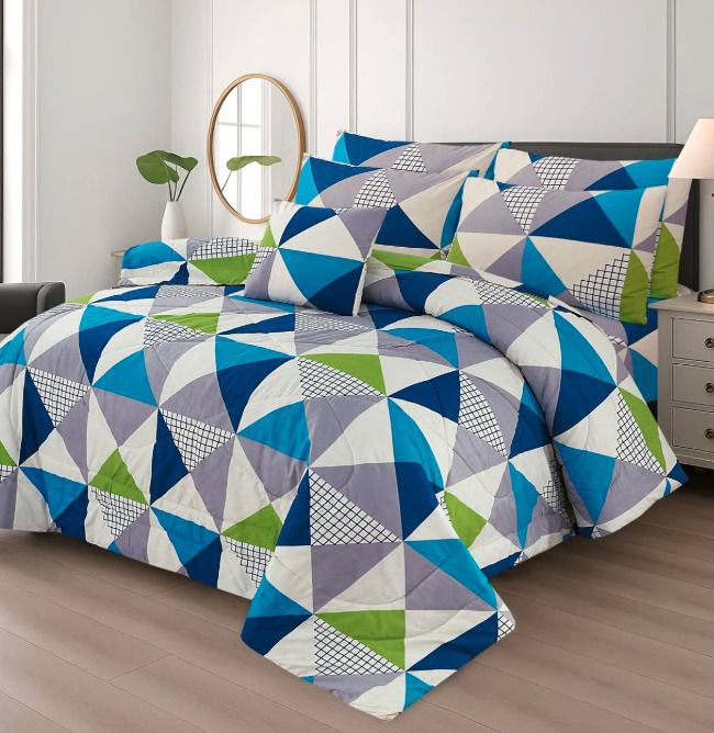 7Pcs Comforter Set King Size Design KCC 662