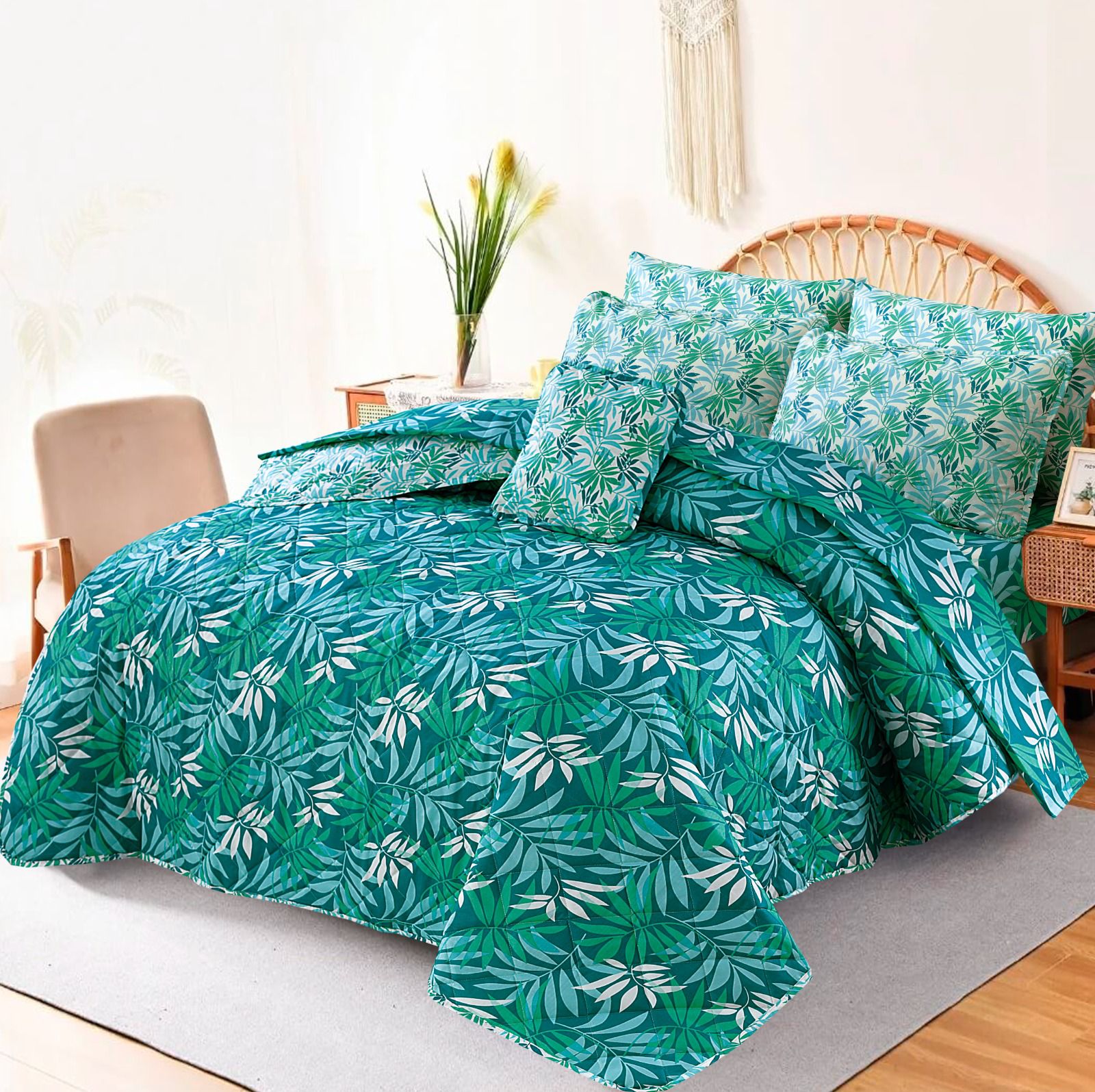 7Pcs Comforter Set King Size Design KCC 665
