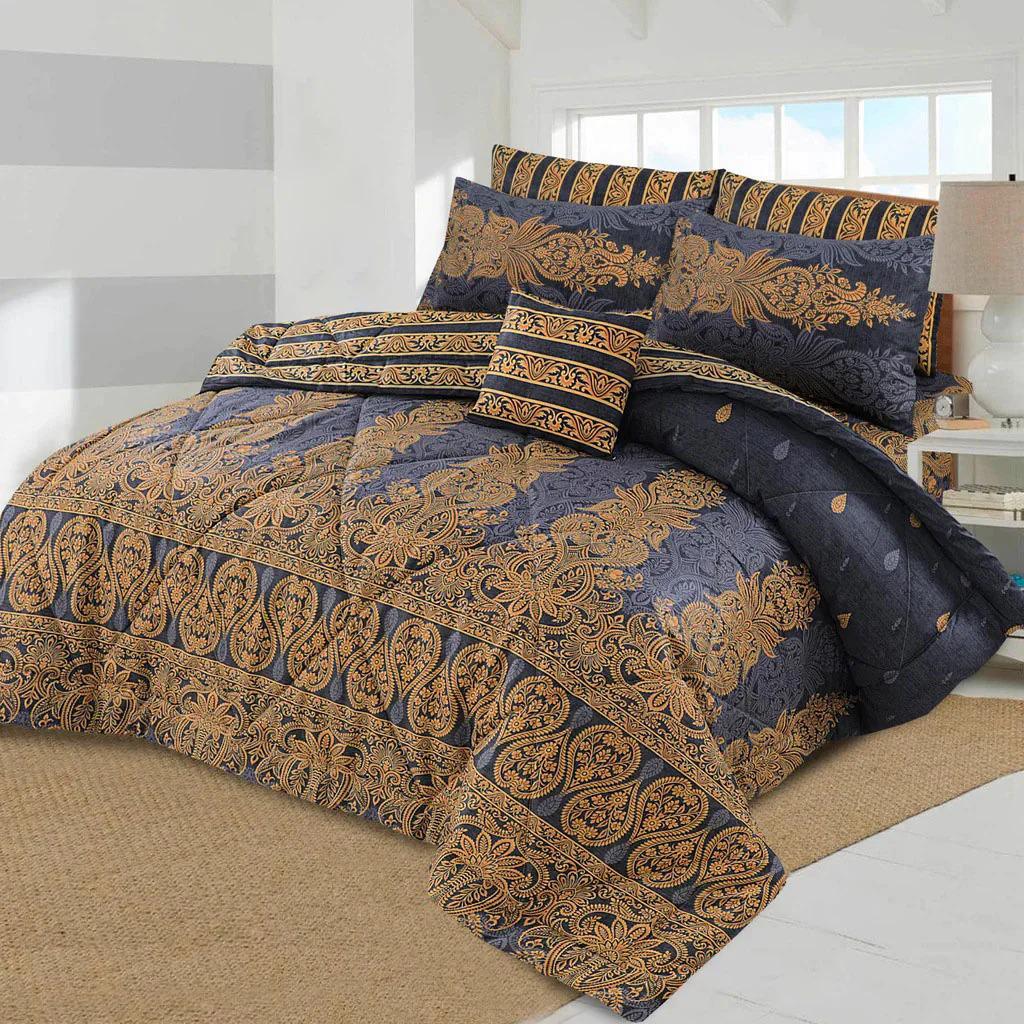 7Pcs Comforter Set King Size Design KCC 671