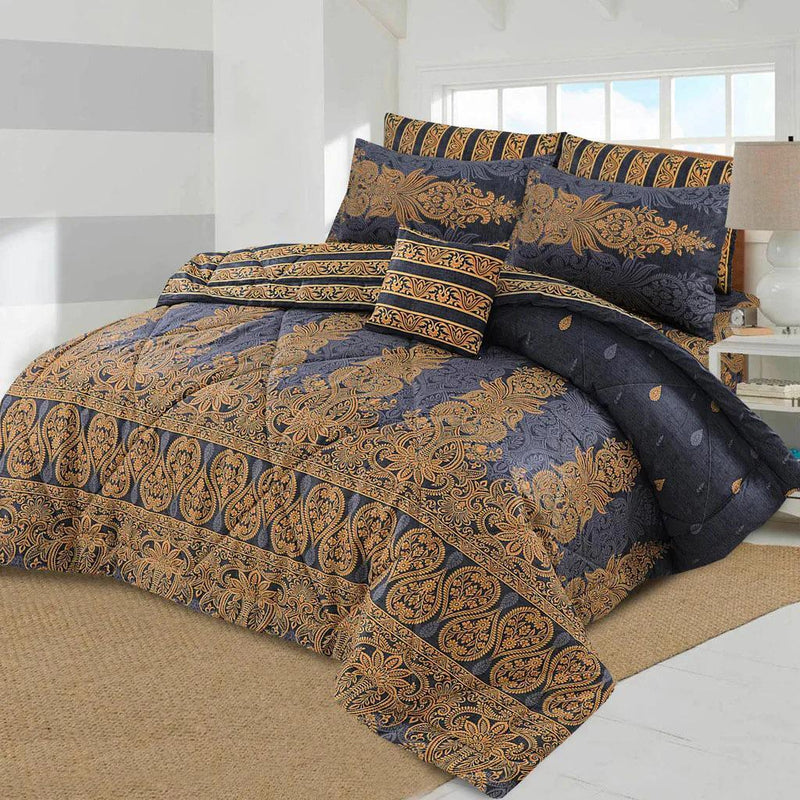 7Pcs Comforter Set King Size Design KCC 671