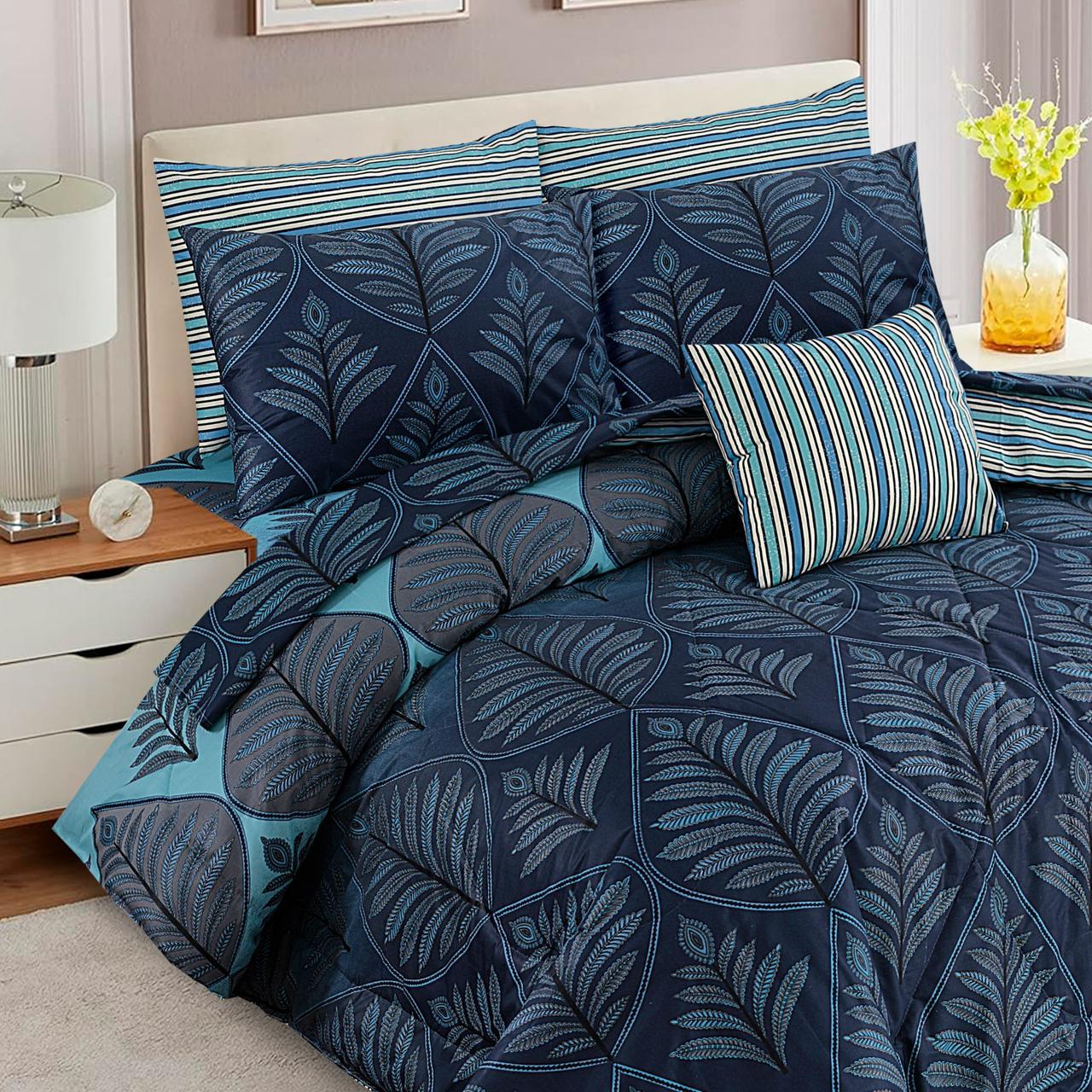 7Pcs Comforter Set King Size Design KCC 664