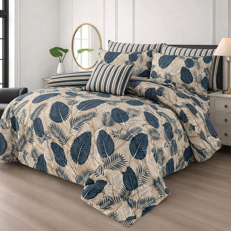 7Pcs Comforter Set King Size Design KCC 686