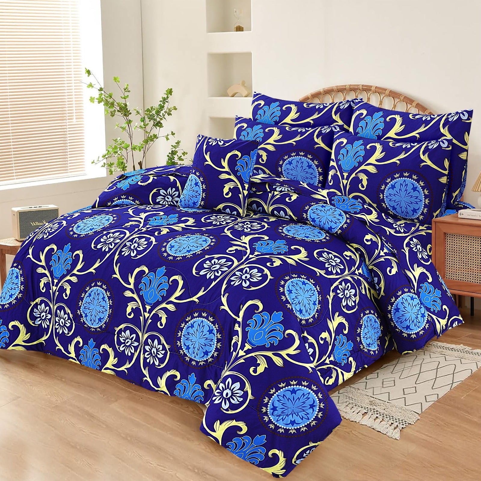 7Pcs Comforter Set King Size Design KCC 688