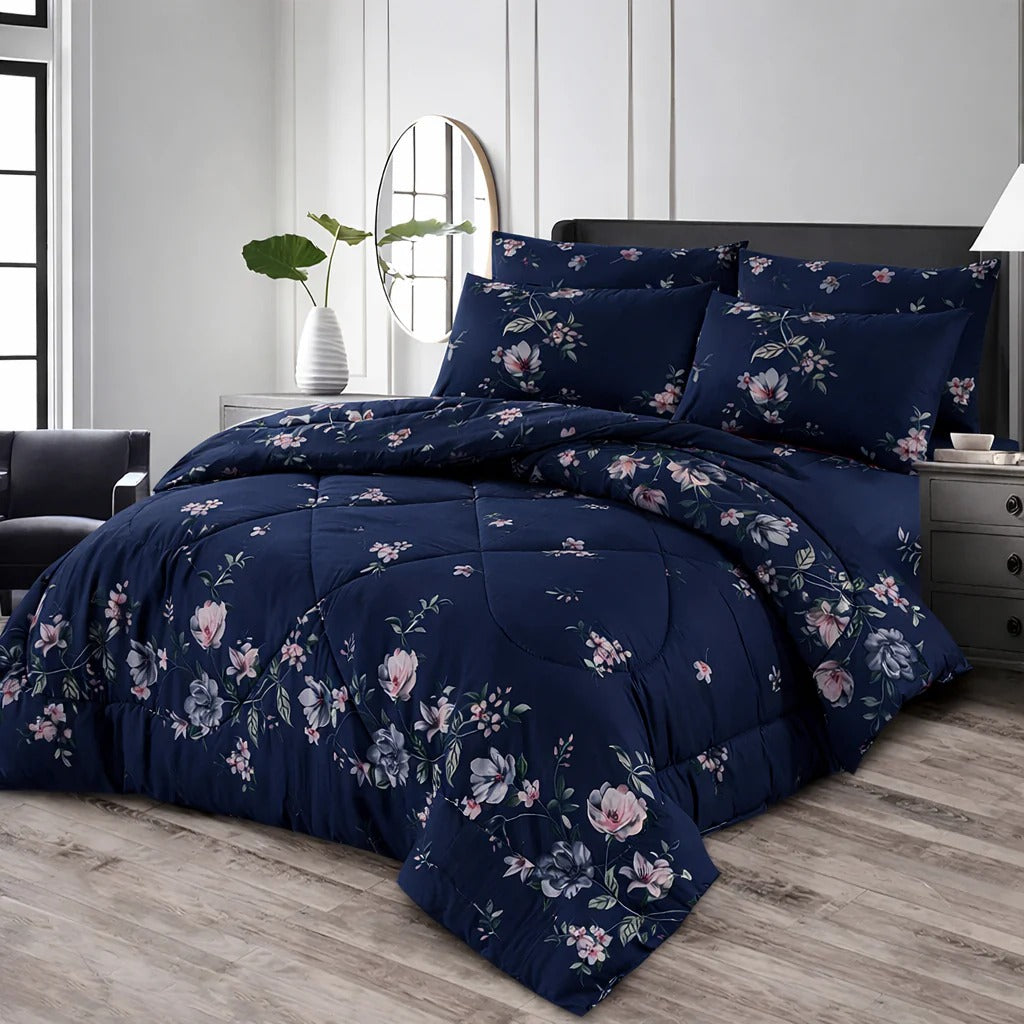 7Pcs Comforter Set King Size Design KCC 689