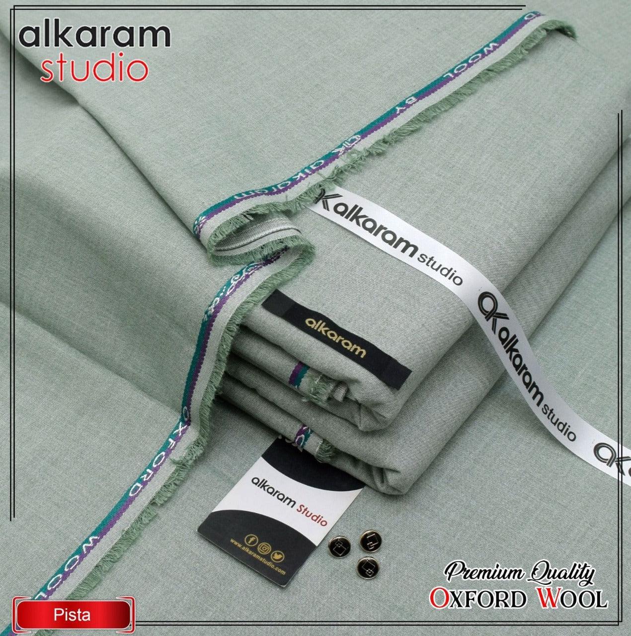 Premium Quality Winter Wool Oxford Fabric by Alkaram [R-81008]