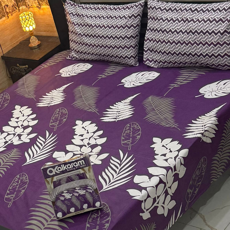 Cotton King Size Double Bed Sheet [D-7538]