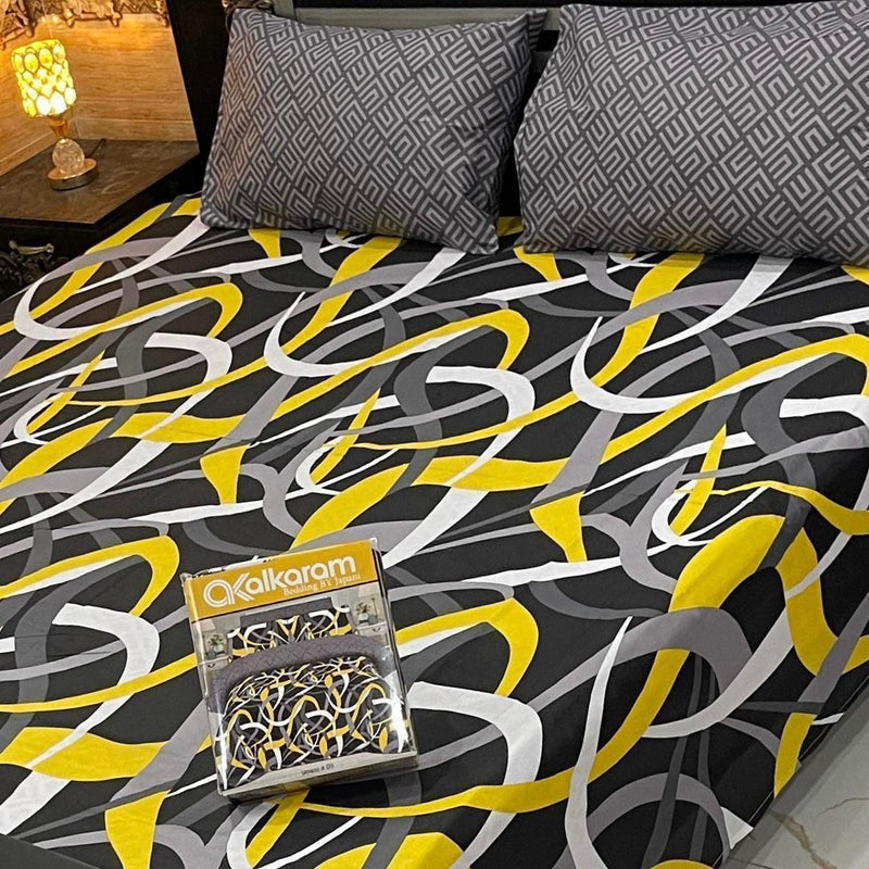 Cotton King Size Double Bed Sheet [D-7523]