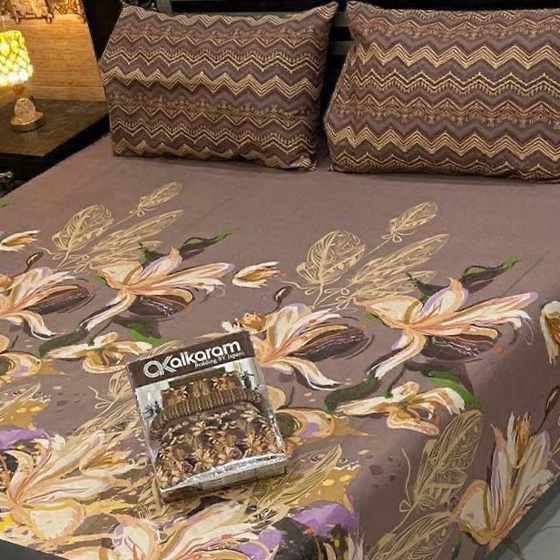 Cotton King Size Double Bed Sheet [D-7501]