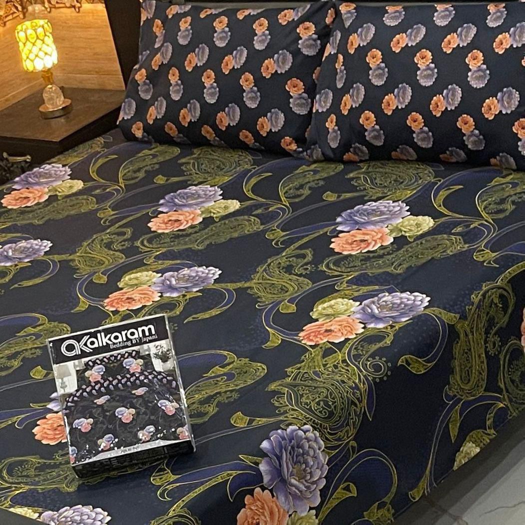 Cotton King Size Double Bed Sheet [D-7504]