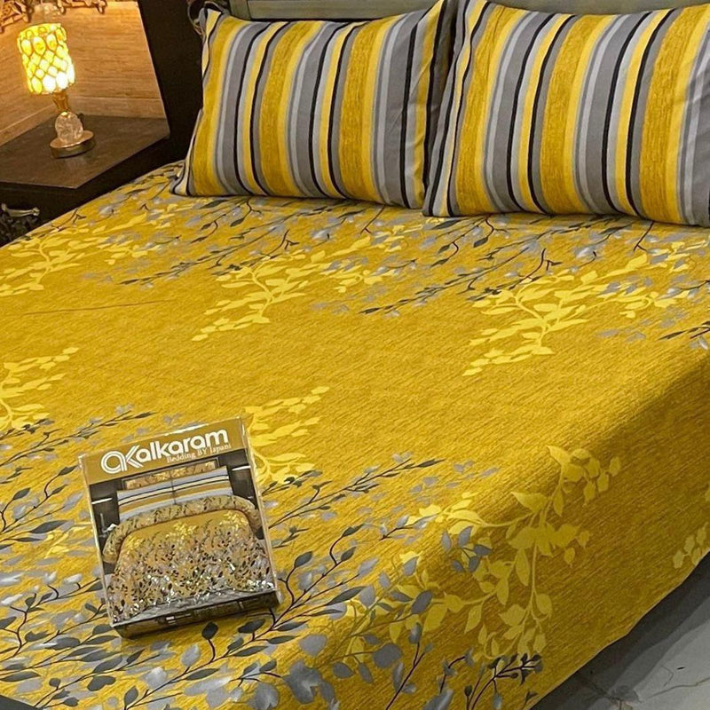 Cotton King Size Double Bed Sheet [D-7506]