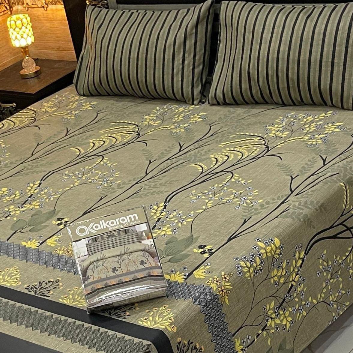 Cotton King Size Double Bed Sheet [D-7512]