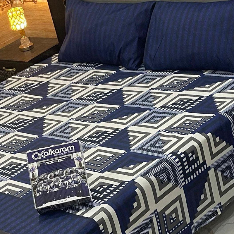 Cotton King Size Double Bed Sheet [D-7505]