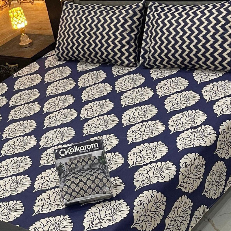 Cotton King Size Double Bed Sheet [D-7532]