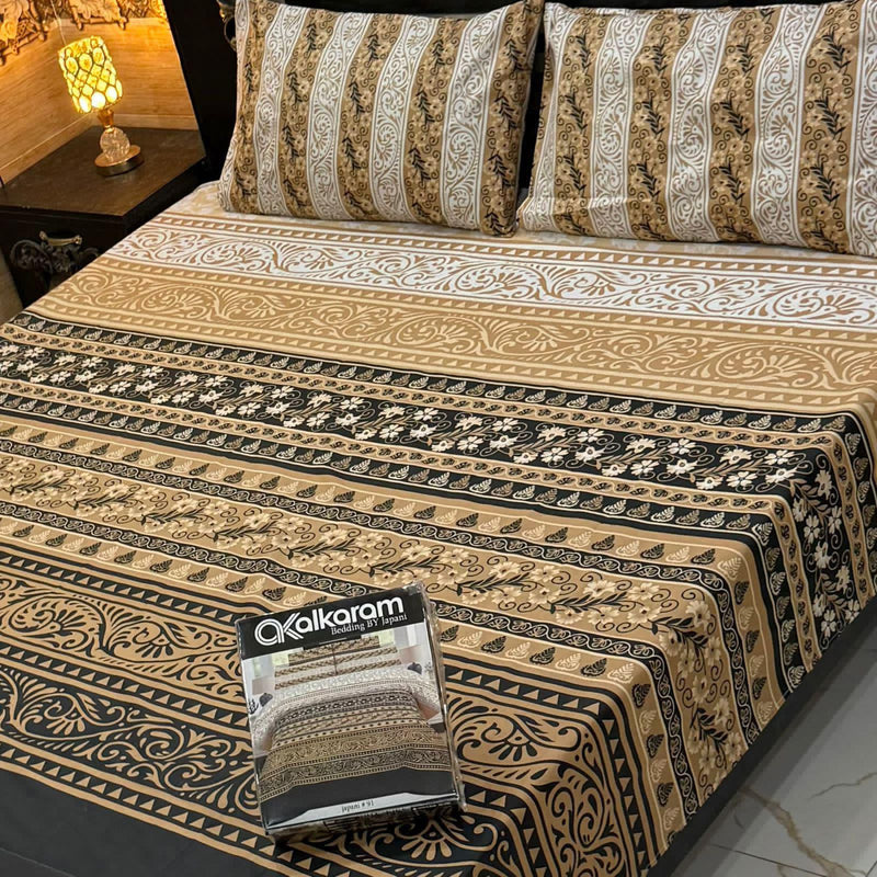 Cotton King Size Double Bed Sheet [D-7540]