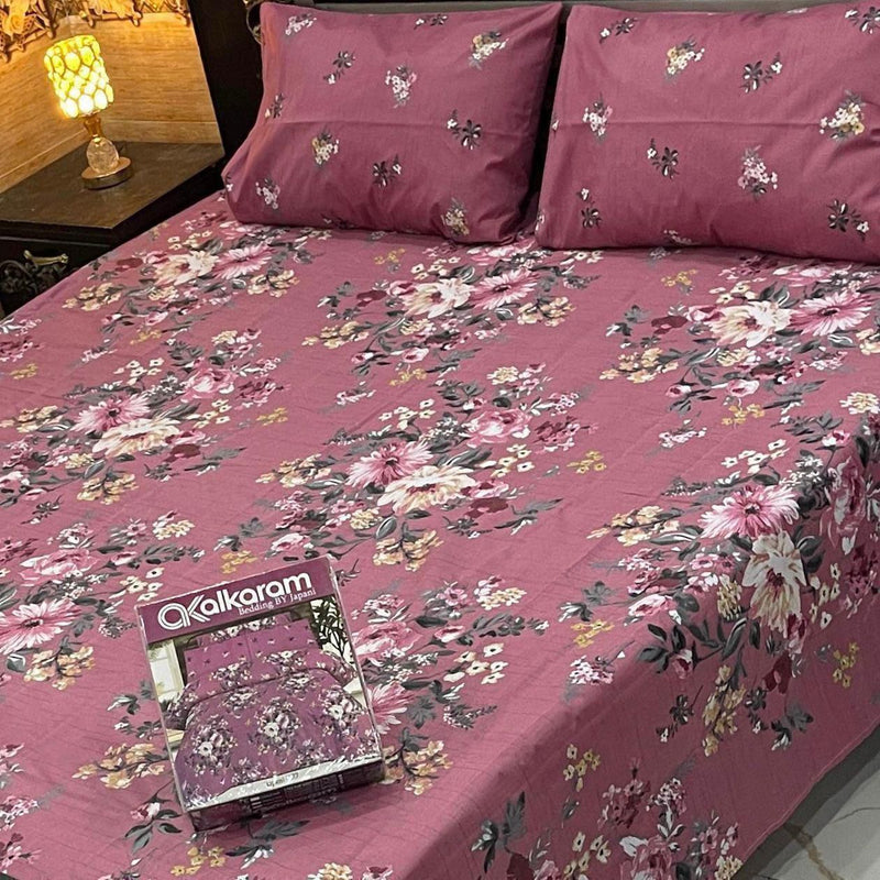 Cotton King Size Double Bed Sheet [D-7528]