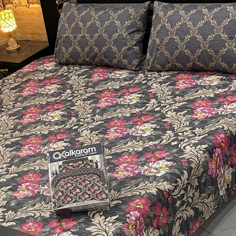 Cotton King Size Double Bed Sheet [D-7531]